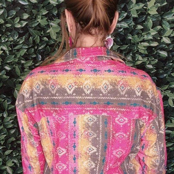 Savanna‎ JANE blazer CORDUROY JACKET L Festival bohochic Phoebe Buffay bohemian - Picture 1 of 7